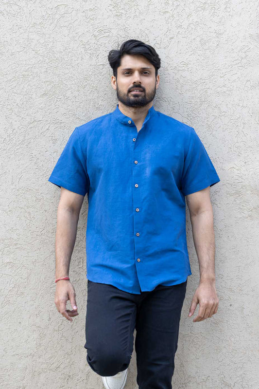 Breeze - Handloom Shirt Relaxed Fit - Air Blue