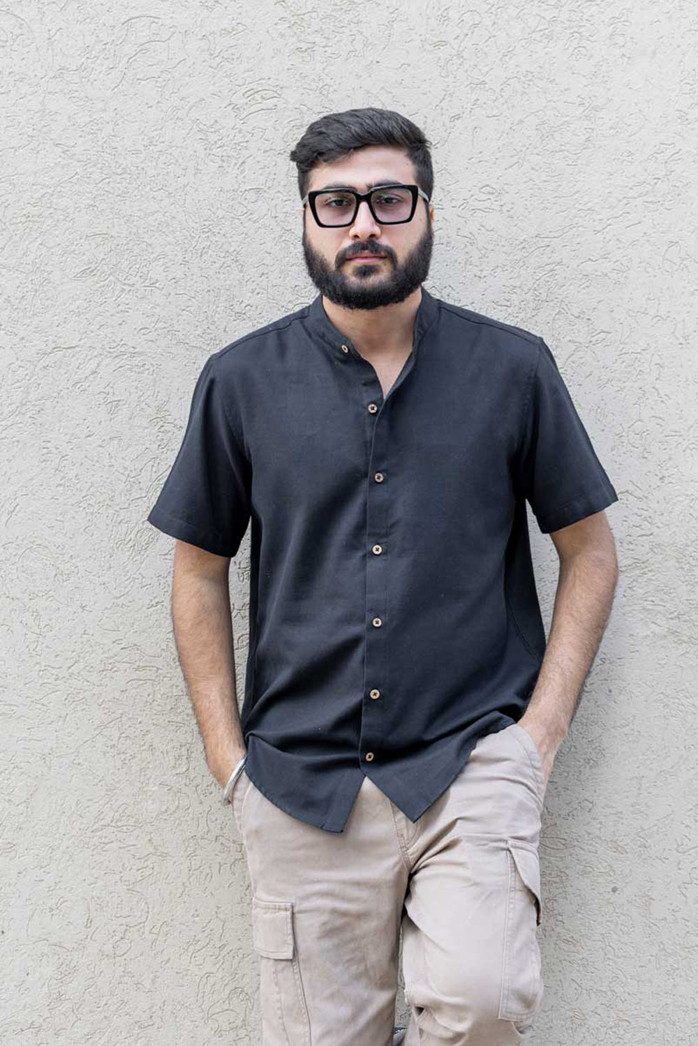 Breeze - Handloom Relaxed Shirt - Black