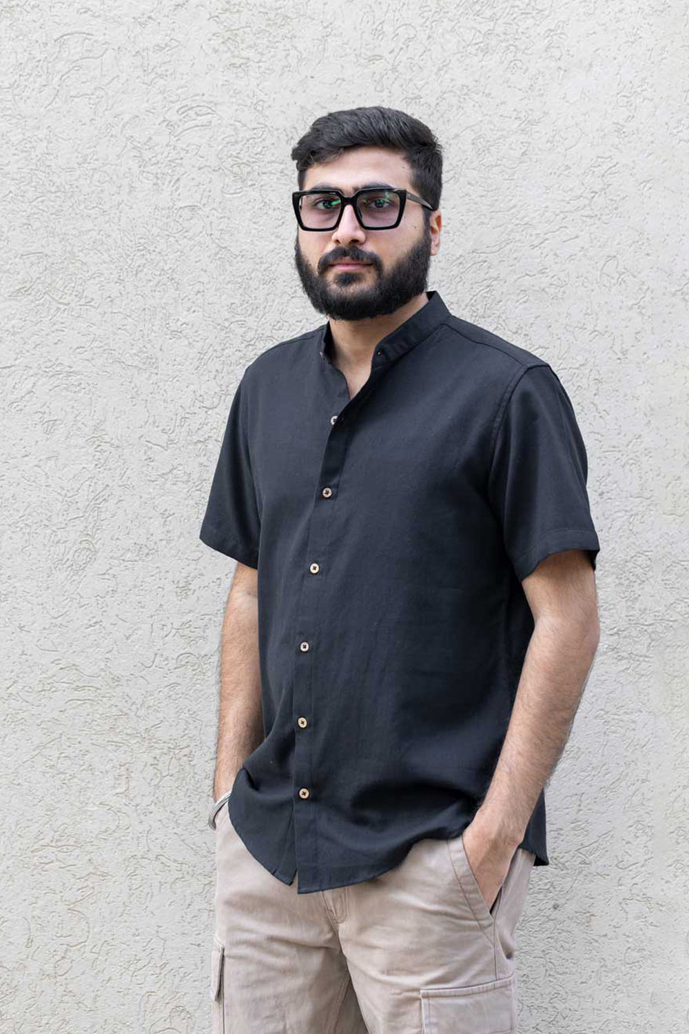 Breeze - Handloom Relaxed Shirt - Black