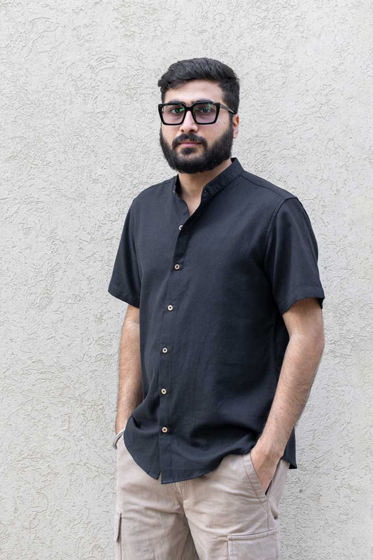 Breeze - Handloom Shirt Relaxed Fit - Black
