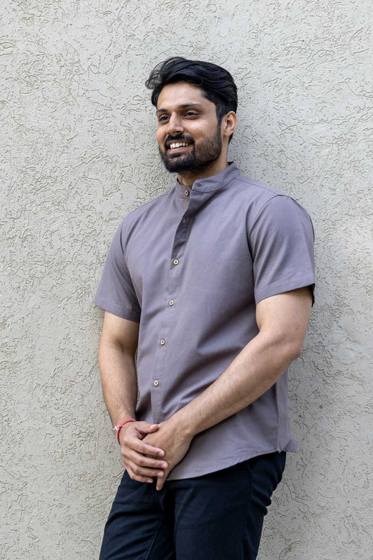 Breeze - Handloom Shirt Relaxed Fit - Pewter