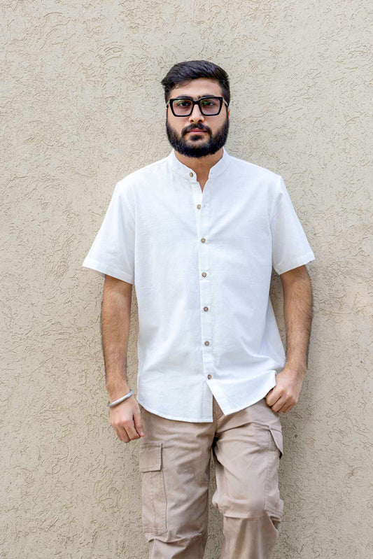Breeze - Handloom Shirt Relaxed Fit - White