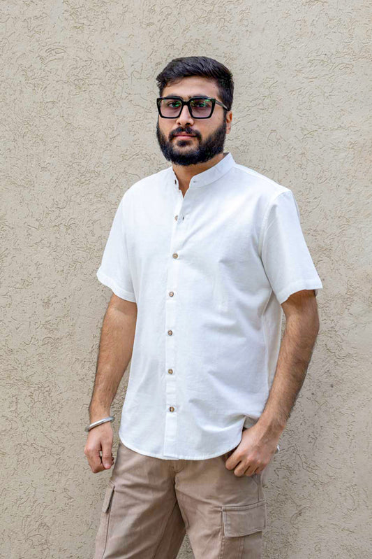 Breeze - Handloom Shirt Relaxed Fit - White