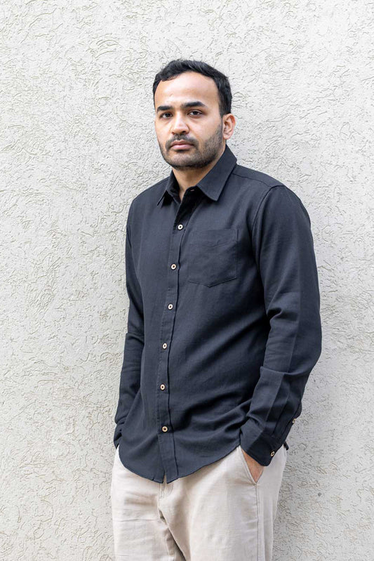 Essential - Everyday Handloom Shirt - Black