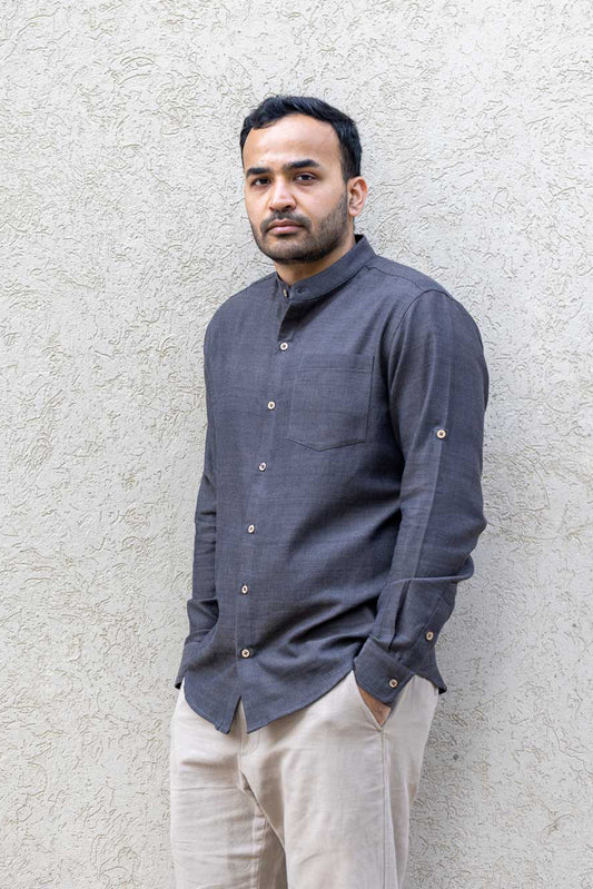 Modernist - Handloom Shirt Traditional - Black- Grey